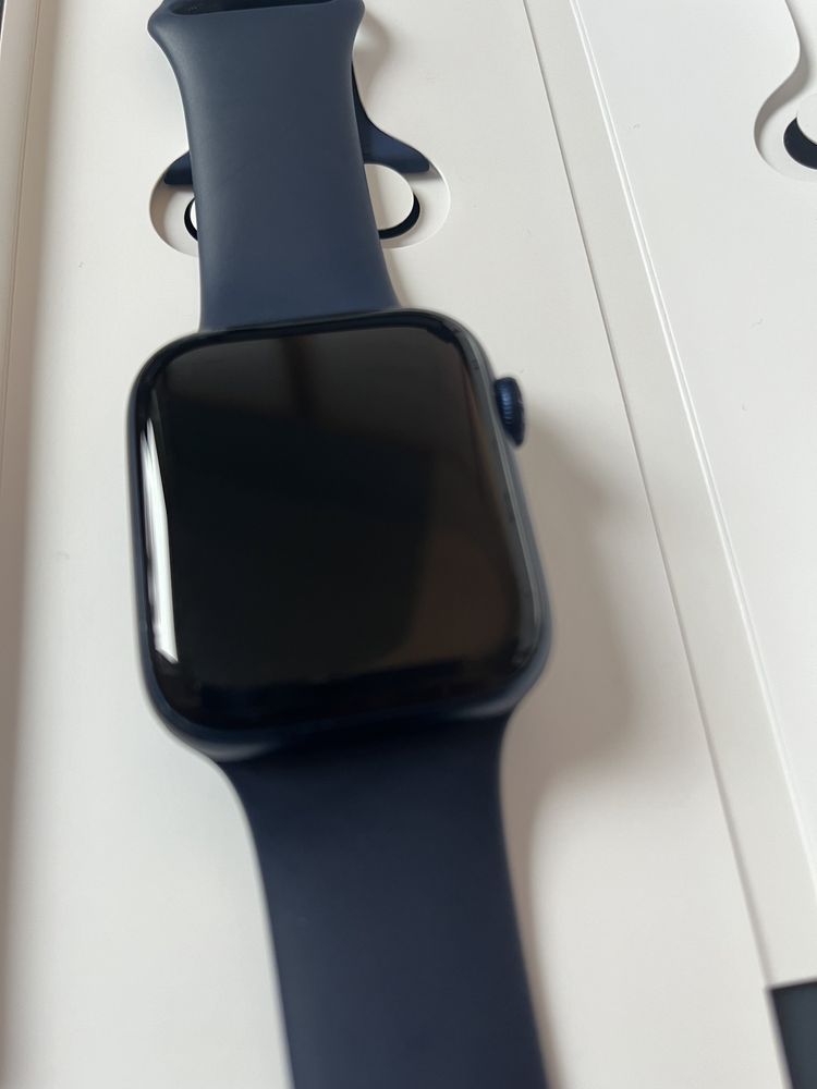 Apple Watch 6 GPS 44mm - Blue Aluminium z Opaską Deep Navy Sport Band