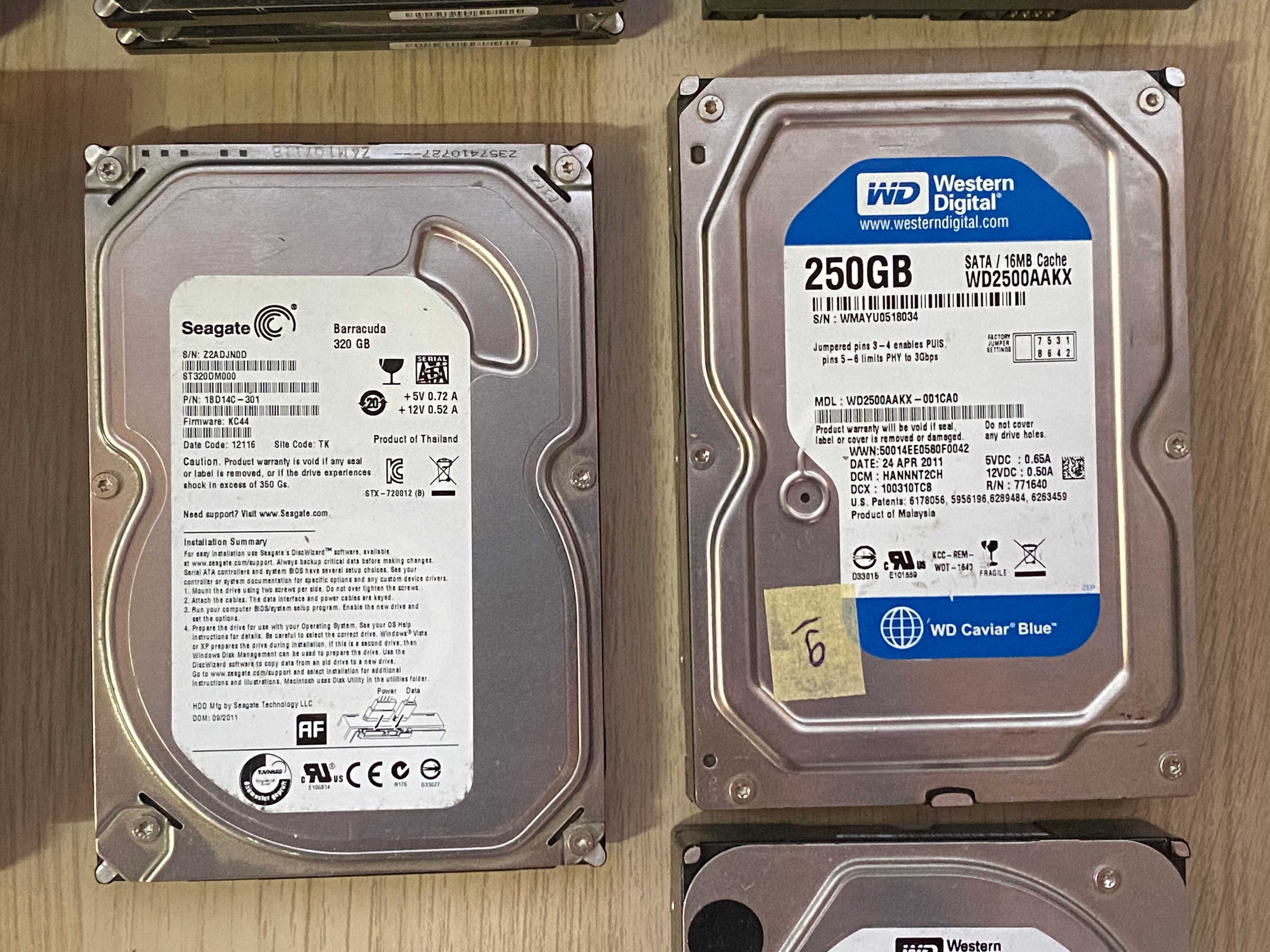 Жорсткі диски (HDD) 1TB / 320 GB / 160 GB