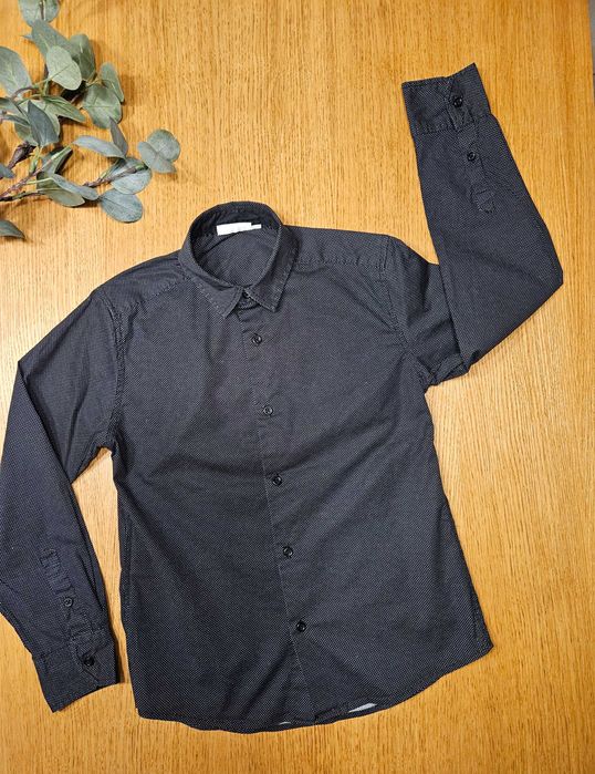 Koszula czarna w kropki kappAhl idealna