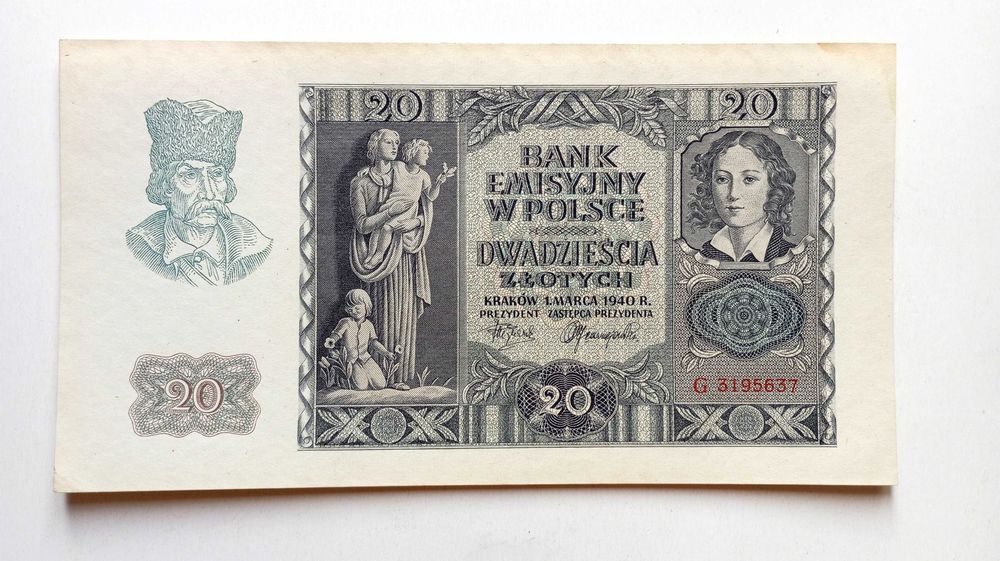 20 zł 1940  - G -   st. UNC-