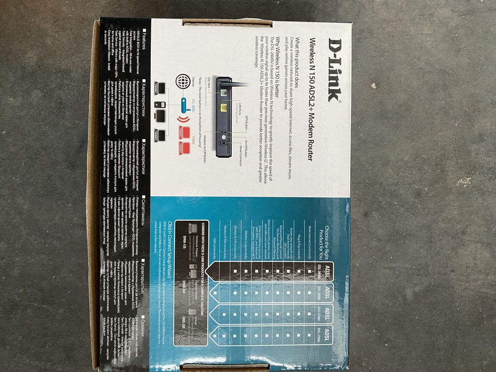 D link 150 absl2+modem router