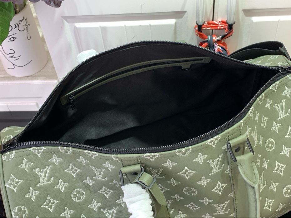 Louis Vuitton keepall зеленая сумка мужская спортивная дорожная