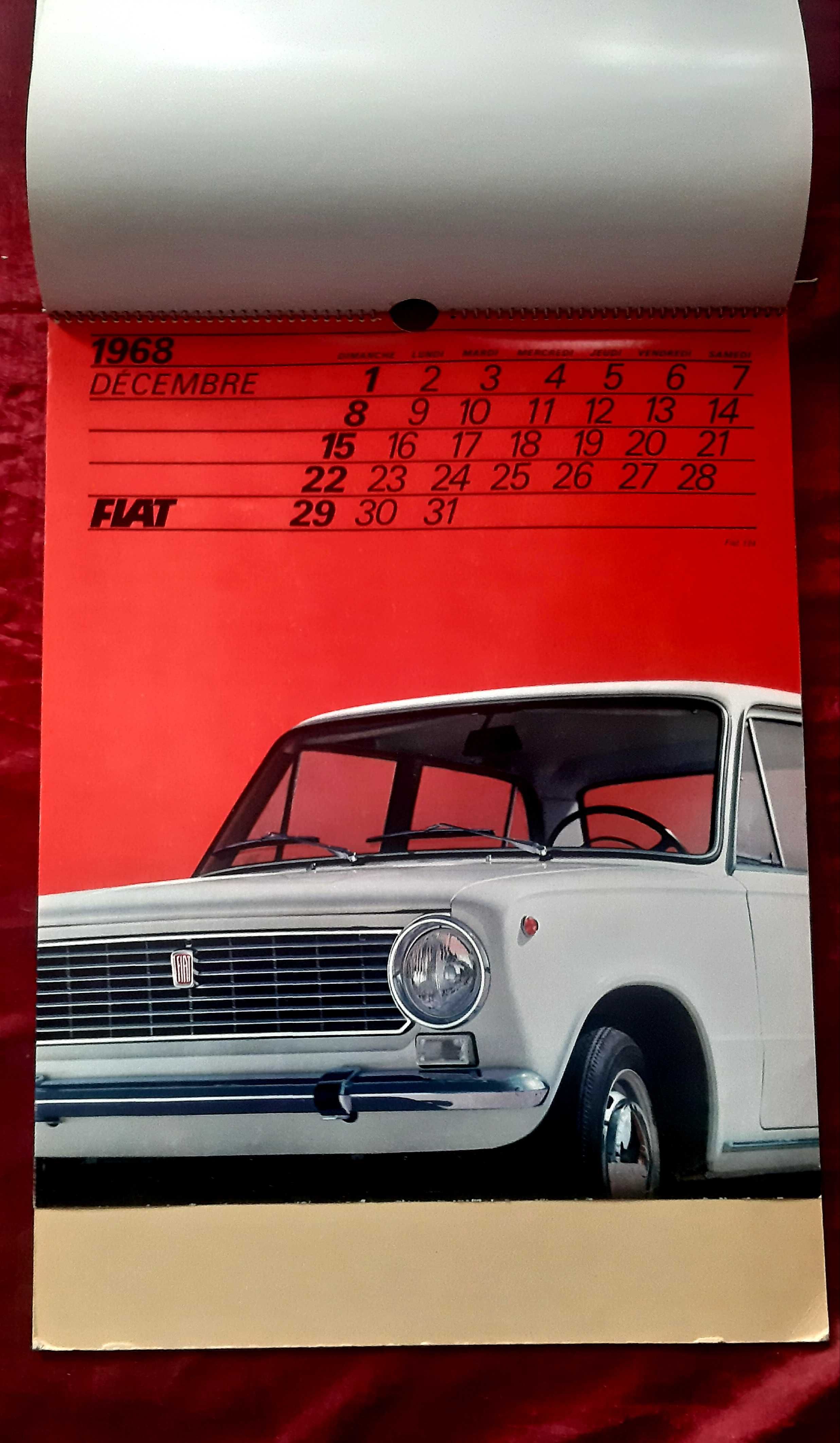 unikatowy Kalendarz Fiata 1968 rok