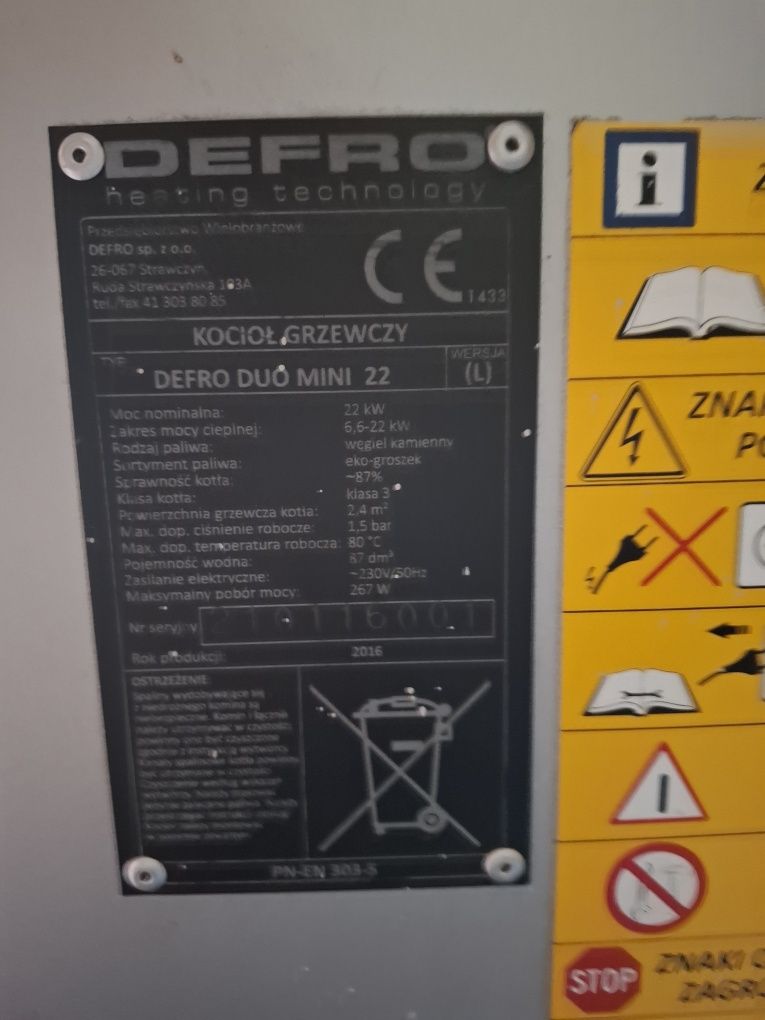 Podajnik, wentylator, komputer do pieca defro Duo Mini 22