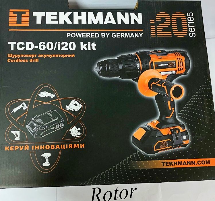 Шуруповерт аккумуляторный Tekhmann TCD-60/I20 KIT TCD-65/I20 BS