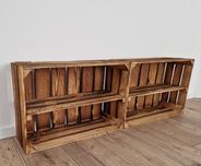 Skrzynka Drewniana Opalana, Rustykalna w rozmiarze 60x40x20cm