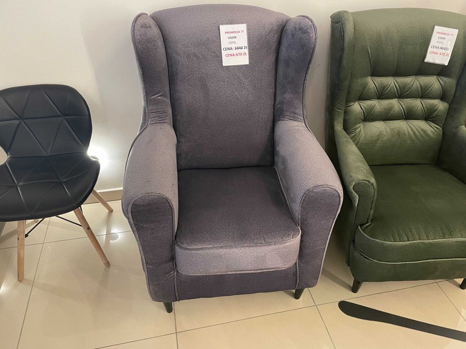 (674) Promocja! Fotele Uszak, wyprzedaż 599 zł