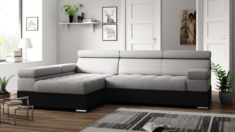 Narożnik PAULO rogówka REGULOWANE zagłówki RUCHOME sofa kanapa narożna