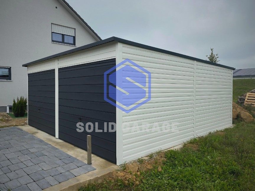 Garaż 6x5m blaszany dwustanowiskowy, każdy wymiar, dekoracja 9x5 10x6m
