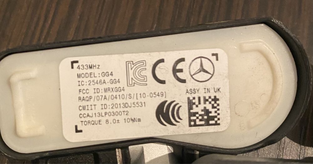 Датчики давление в шинах Mercedes (original) комплект 4 шт