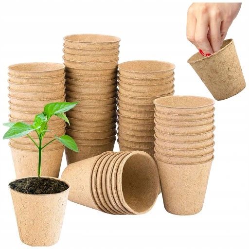 Doniczki Torfowe P6 Biodegradowalne Rozsadowe Sadzonki Rozsady 6 Cm 60