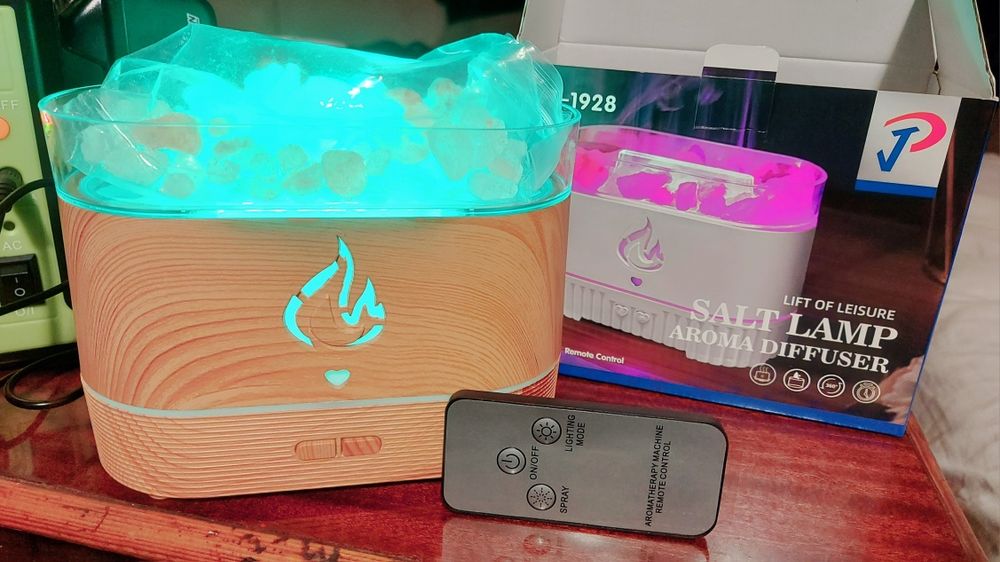 Зволожувач повітря паровоз ,нічник камінці солеві .