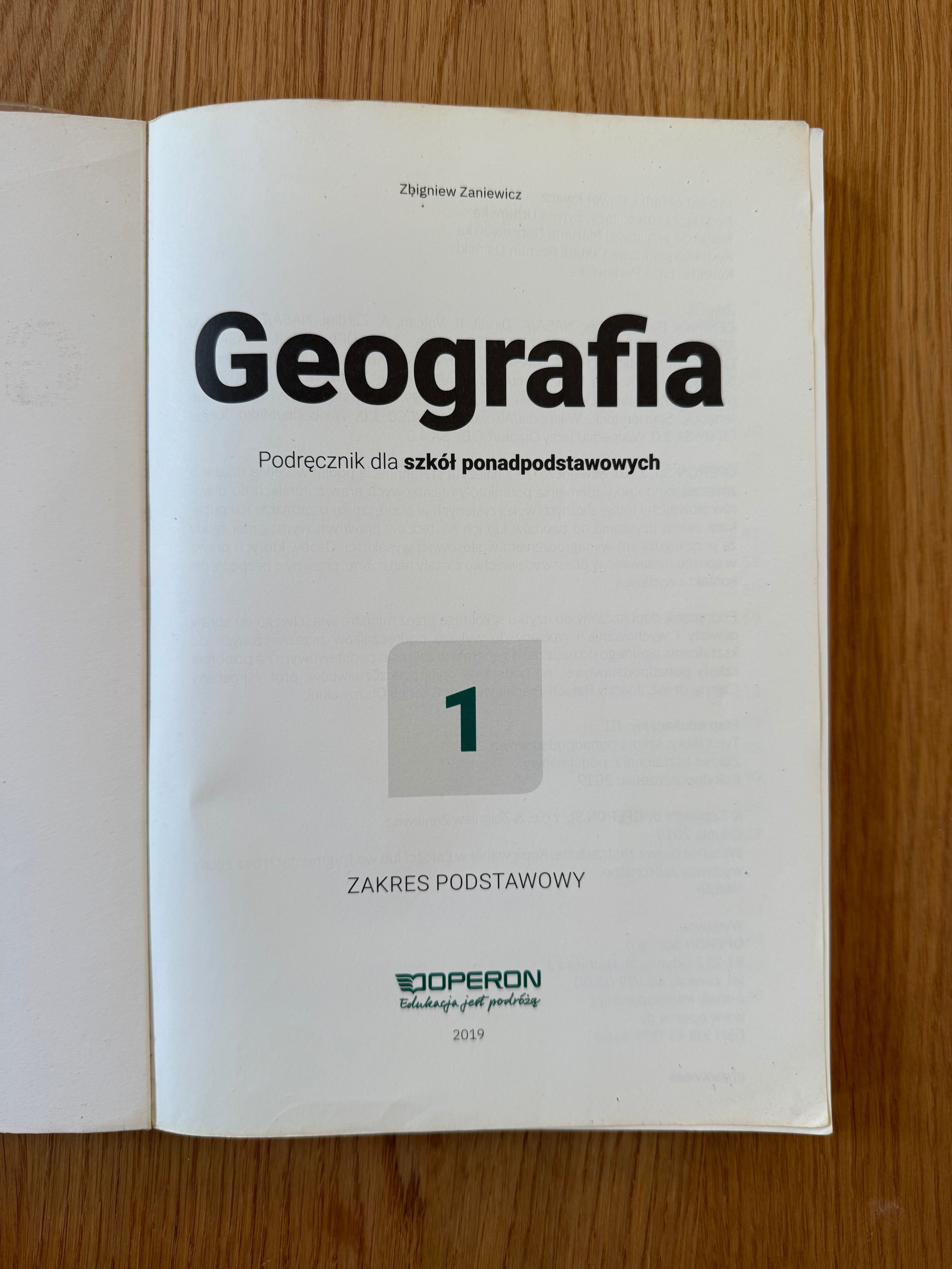 Podręcznik Geografia 1. Zakres podstawy. Operon