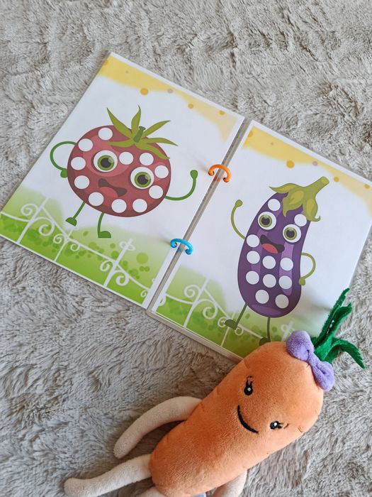 Веселі овочі/ ігри з пластиліном/ пластилінові заплатки