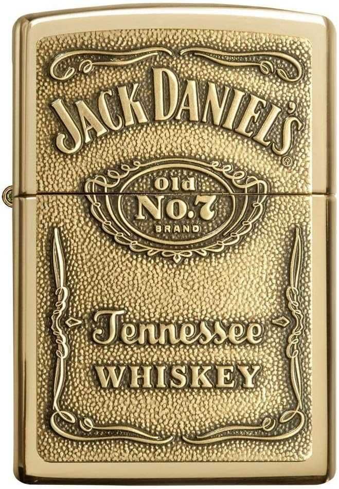 Zapalniczka Zippo Jack Daniels Nowa DANIELS LABEL BRASS Gwarancja