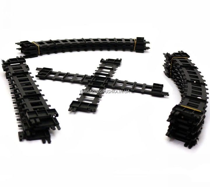 Желізна колія з поіздом та вагонами платформа железная дорога