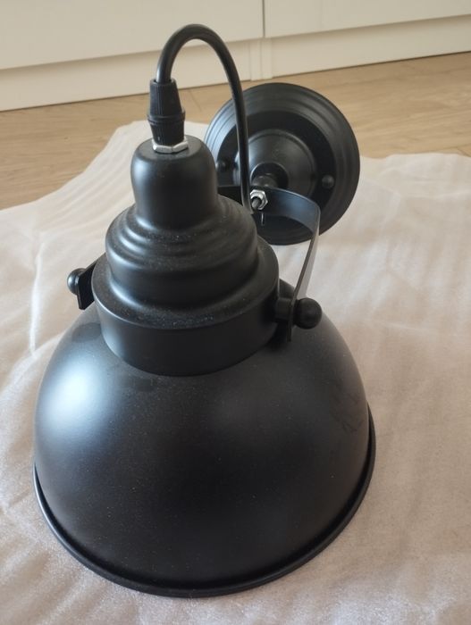 Kinkiet industrialny czarny nowy żarówka e27 - 4 szt.