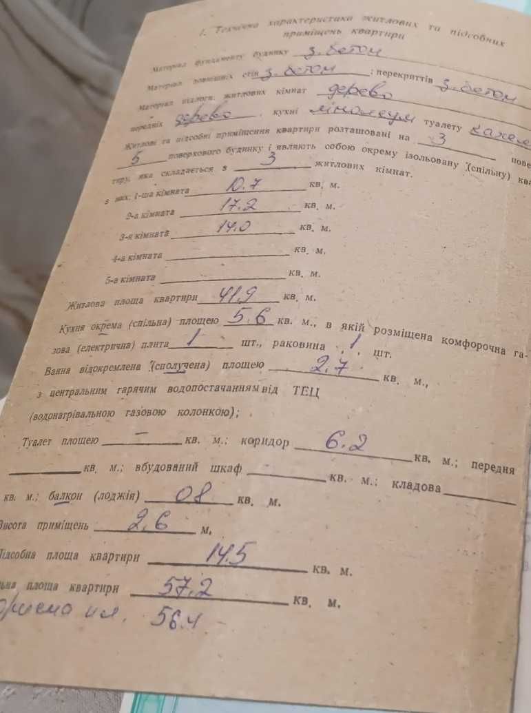 Термінова  продаж квартири в центрі міста Фастів.