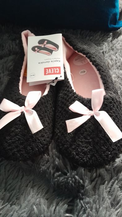 Kapcie damskie 40/41 czarne
