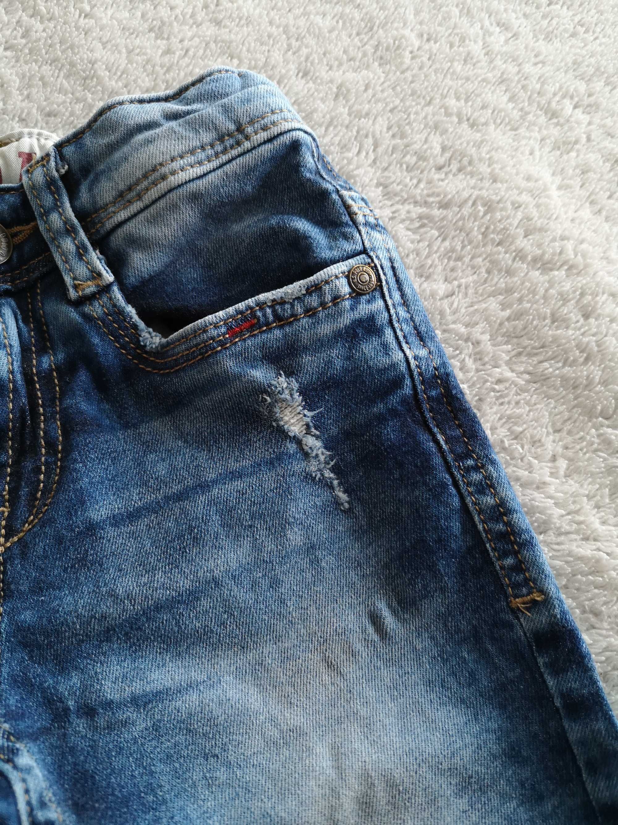 Niebieskie przecierane spodnie jeansowe jeansy U.S. Polo Assn. 98 104