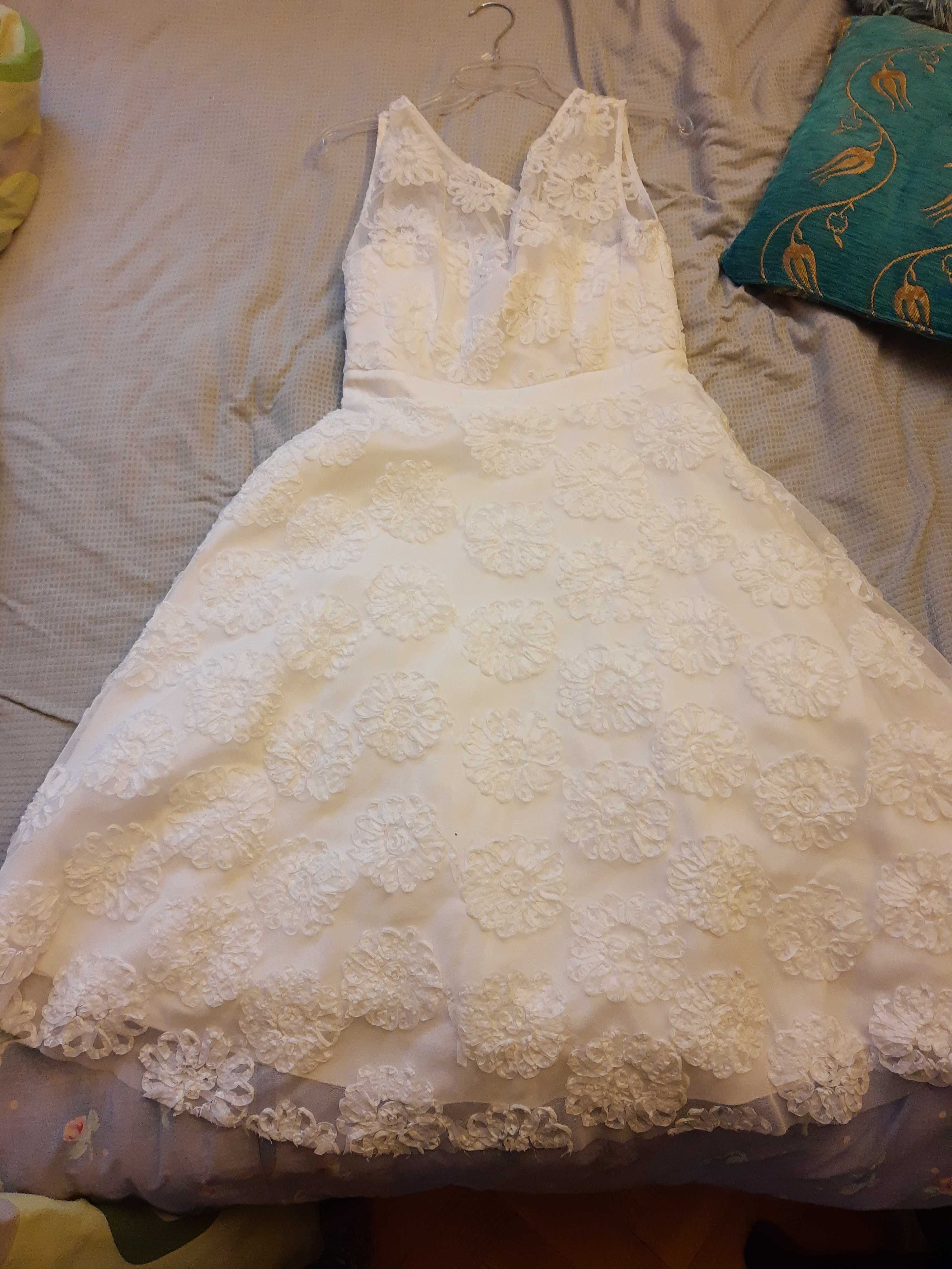 Sukienka ślubna, suknia koktajlowa biała