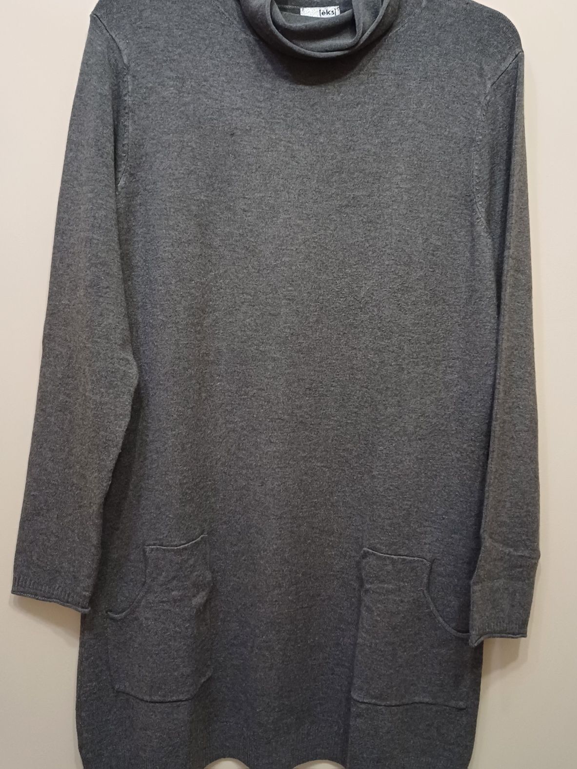 Sukienka tunika sweter zima Eks golf L 40