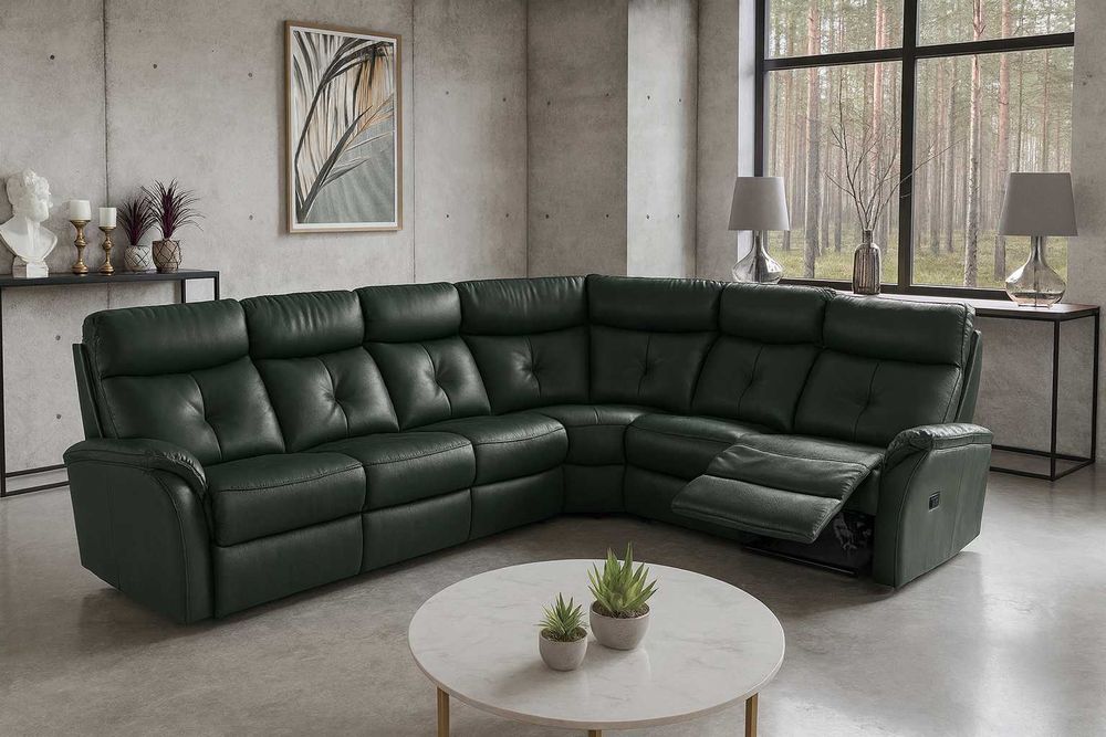 Wygodny narożnik Lima 3x2 100% skóra – idealny do salonu