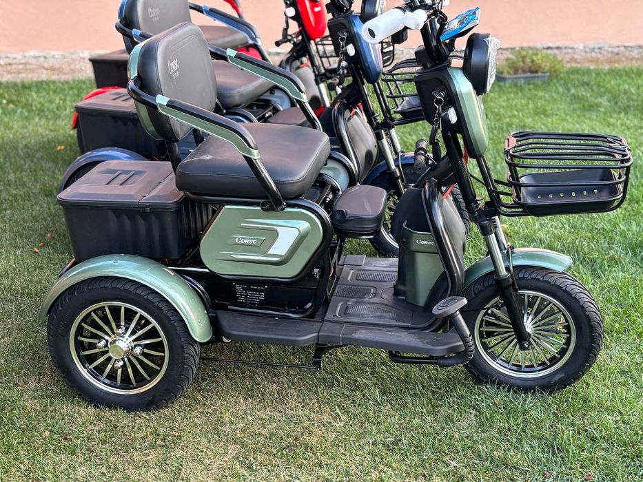 Трицикол CORCO《LOGAN 》Двигун 1000-1200W Батарея 72V-23Ah Доставка.