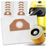 10x Worki i Filtr do Odkurzacza Karcher WD3 SE4001 WD2 PLUS KWD3 V-17