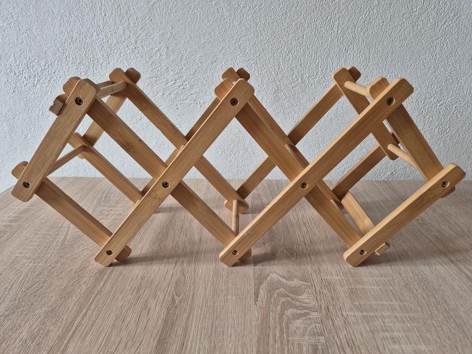 Stojak bambusowy na wino NOWY