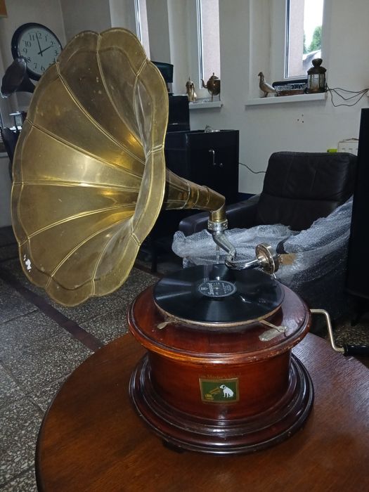 XIX w Patefon 100% Orginał Przywieziony ze Szwajcarii  Cudo  Śliczny