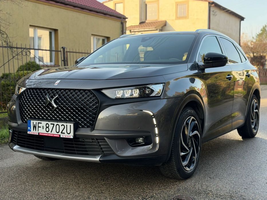 DS Automobiles DS 7 Crossback 1WŁ ASO Salon PL FV23% ACC Martwe Pole CarPlay Kamera Skóra Elektryka