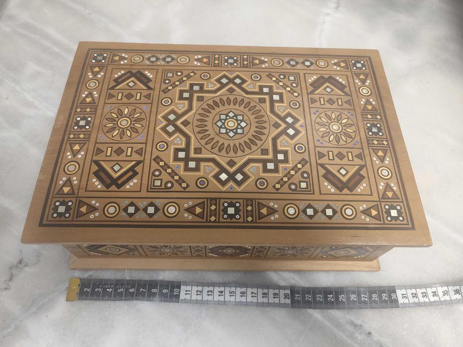 Шкатулка український сувенір дерево інкрустація 1980ті роки б.в.