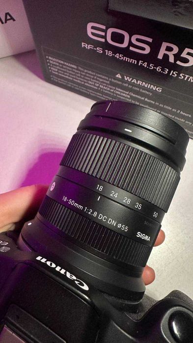 Canon EOS R50 Black(20500) + Sigma 18-50mm f/2.8(19к)