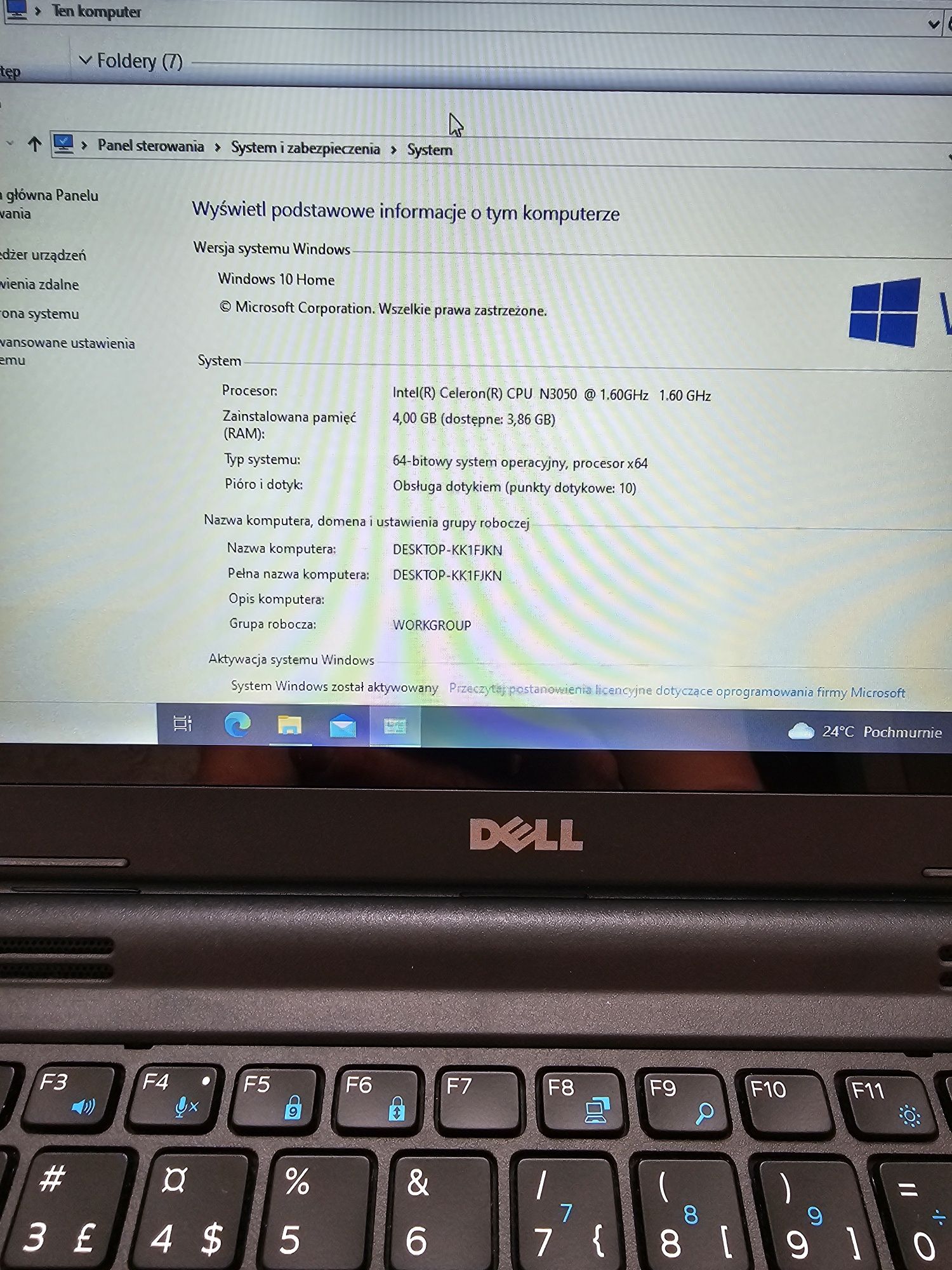Dell Latitude 3160 Dotykowy  / 4GB DDR4 / Win 10