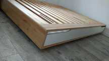 Sprzedam łóżko IKEA Mandal z szufladami, brzoza/biały 160x200