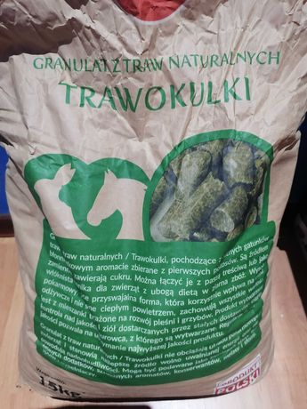 Granulat z traw dla królika, świnki morskiej, szynszyli.15 kg