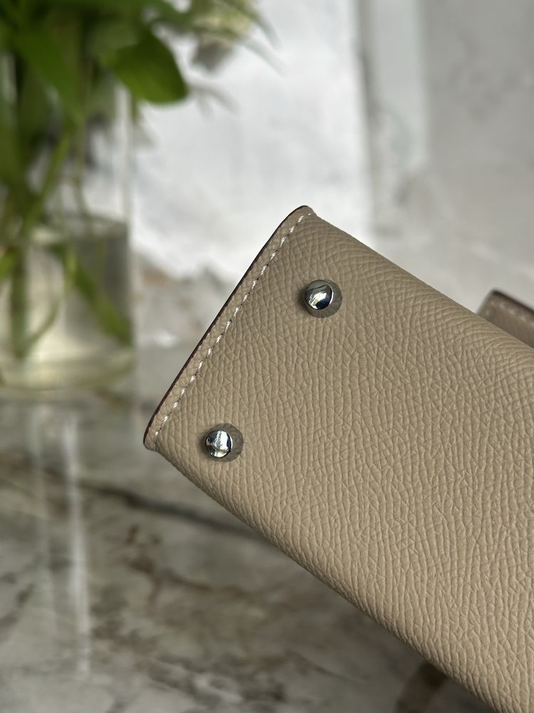 Сумка Hermes Kelly 20 mini epsom etain, Ермес Келлі міні, Эрмес Келли