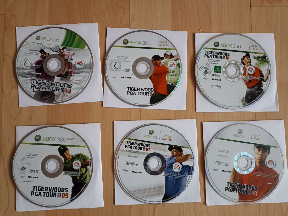 Zestaw 6 Gier Tiger Woods PGA - Xbox 360