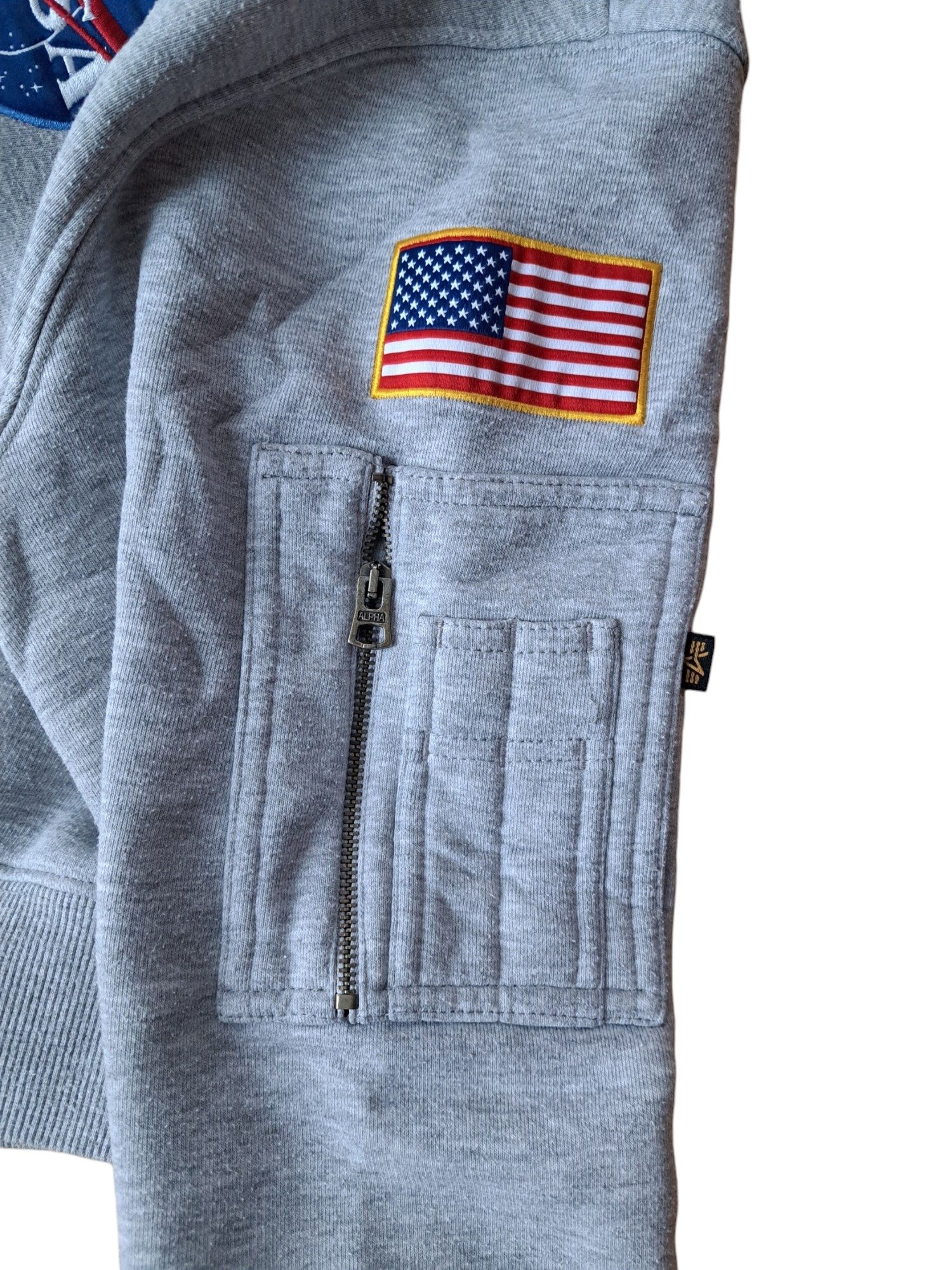 Bluza Crewneck Alpha Industries Nasa Usa Nadruk