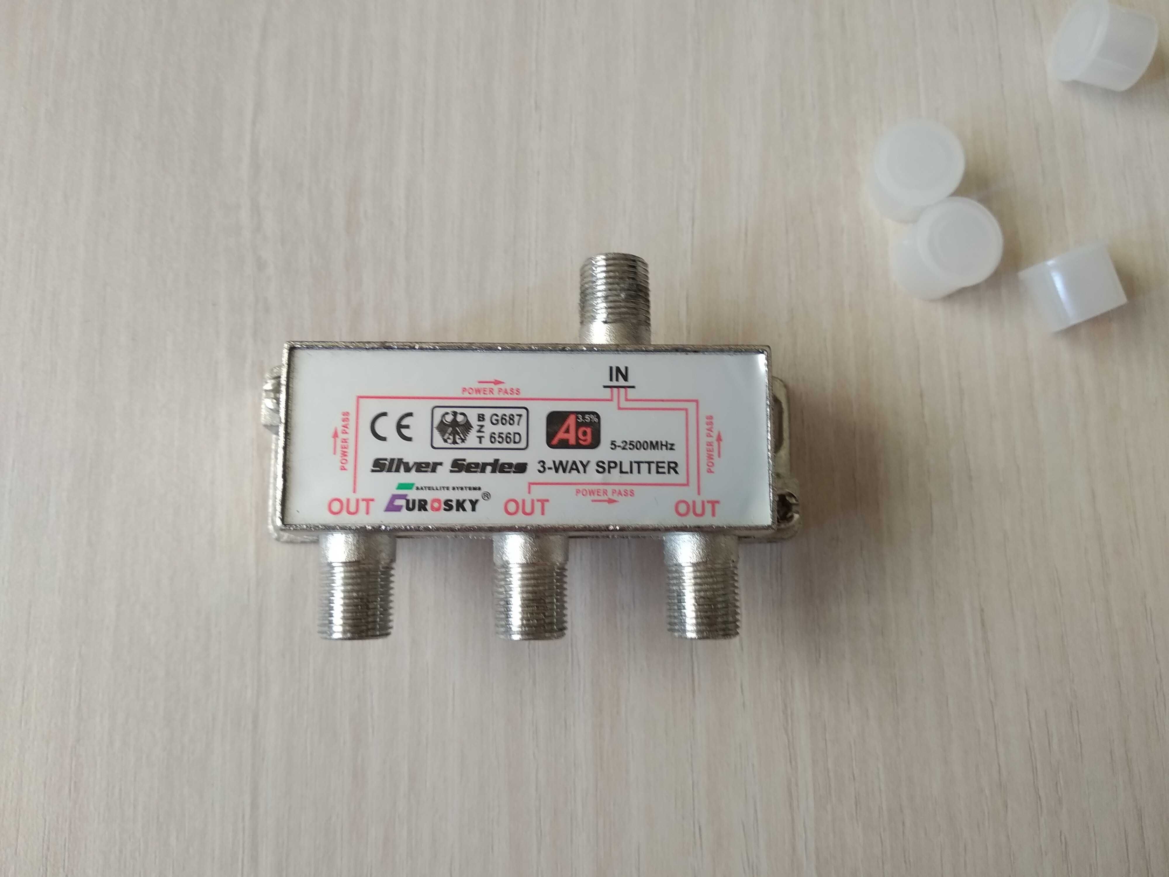 Splitter 3-WAY Eurosky 5-2500 MHz розгалужувач, делитель, разветвитель