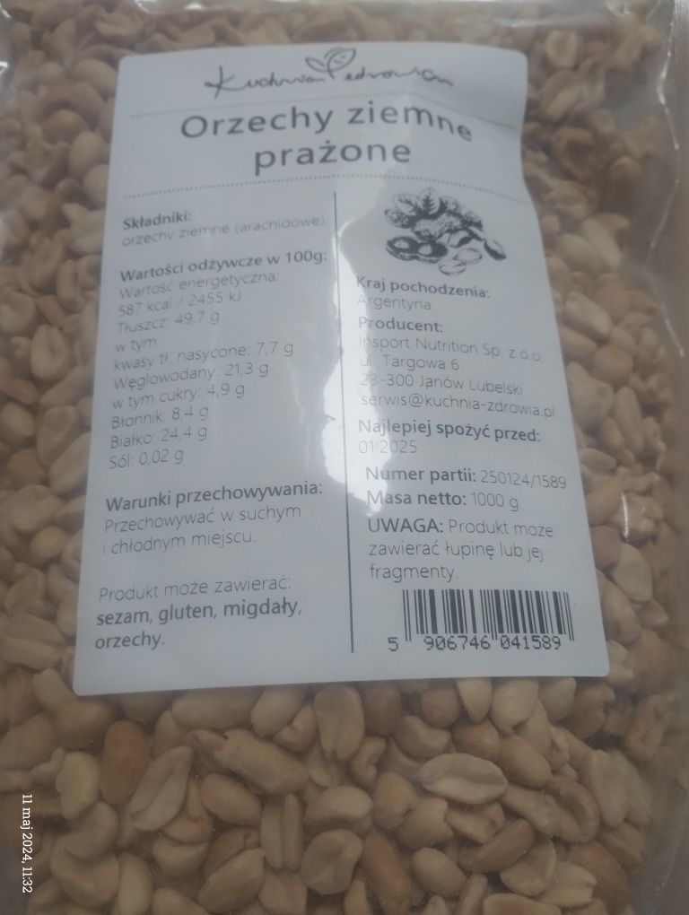 Orzechy ziemne, prażone 1kg.