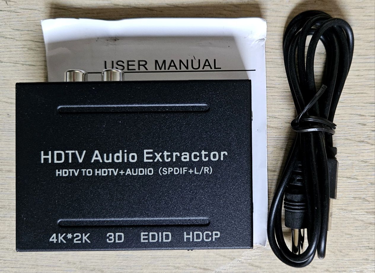 Аудио экстрактор HDMI, конвертор SPDIF, Toslink,Xbox, RCA, 5.1, PS5
