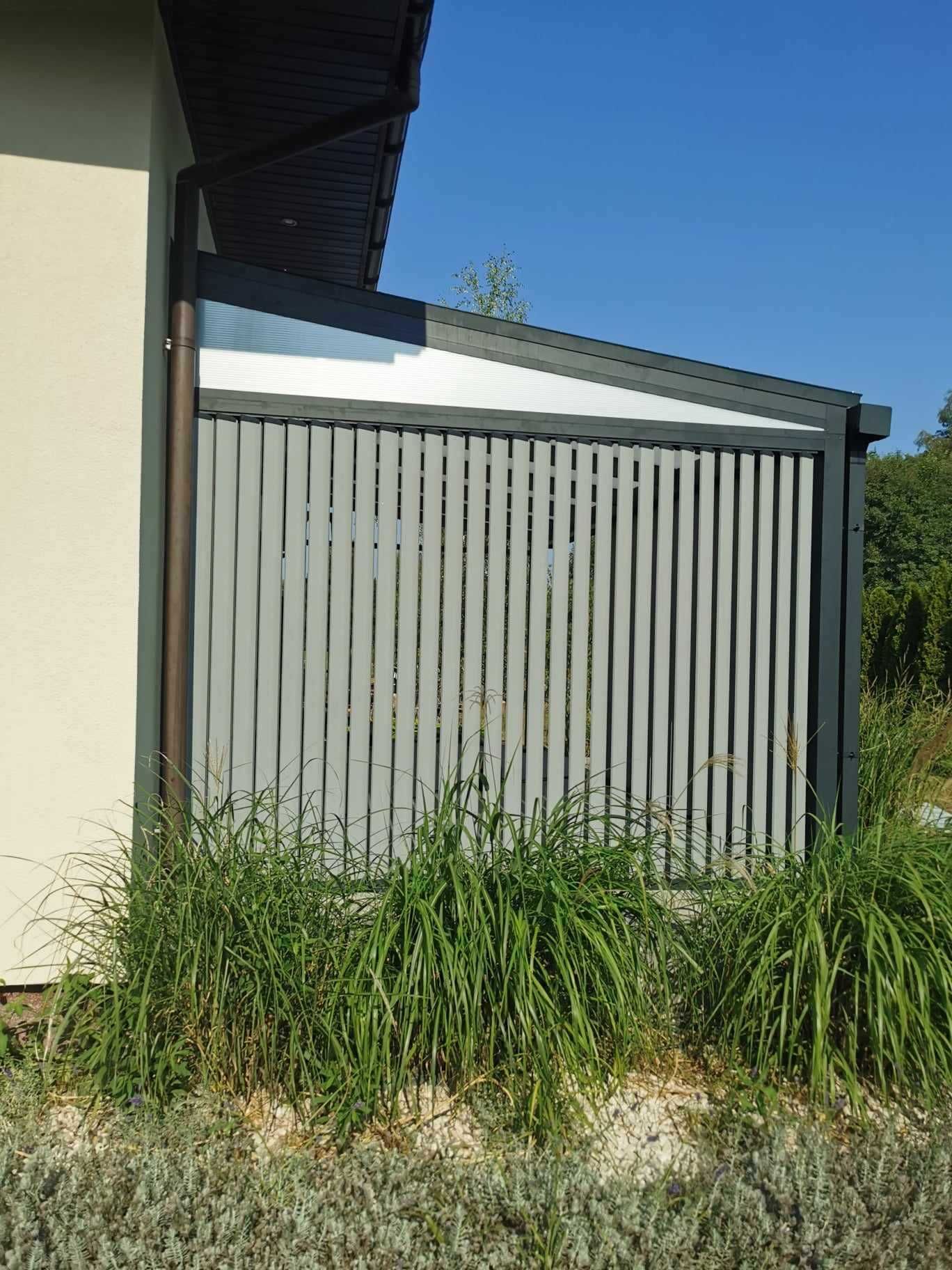 Zadaszenie tarasu Pergola szklane ściany Ruchome Ścianki Aluminium