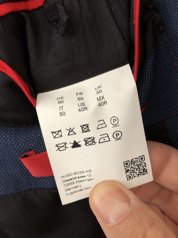 HUGO BOSS edycja Boss Red Garnitur Marynarka + Spodnie r50 niebieski