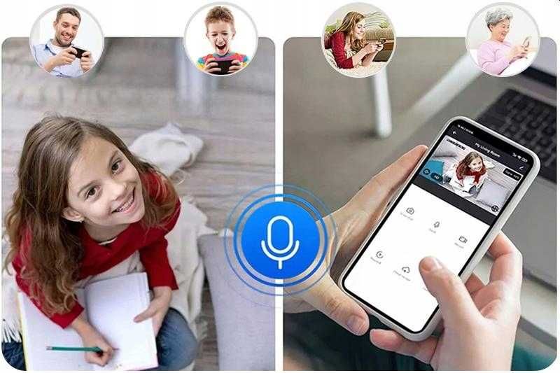 Obrotowa kamera 2Mpx Wi-Fi w żarówce na gwint E27