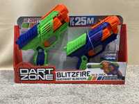 DartZone Blitzfire Dart Blaster 2 pistolety do zabawy i 12 nabojów