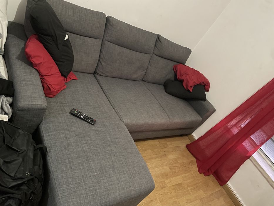 Sofá Cinza c/ Chaise Longue