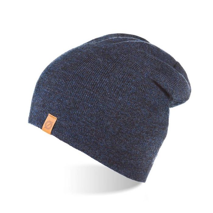 męska czapka zimowa ciepła smerfetka mulina cz4-db