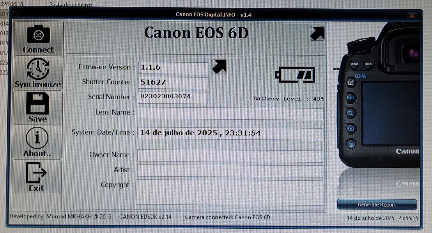 Canon 6d Mark I e acessórios